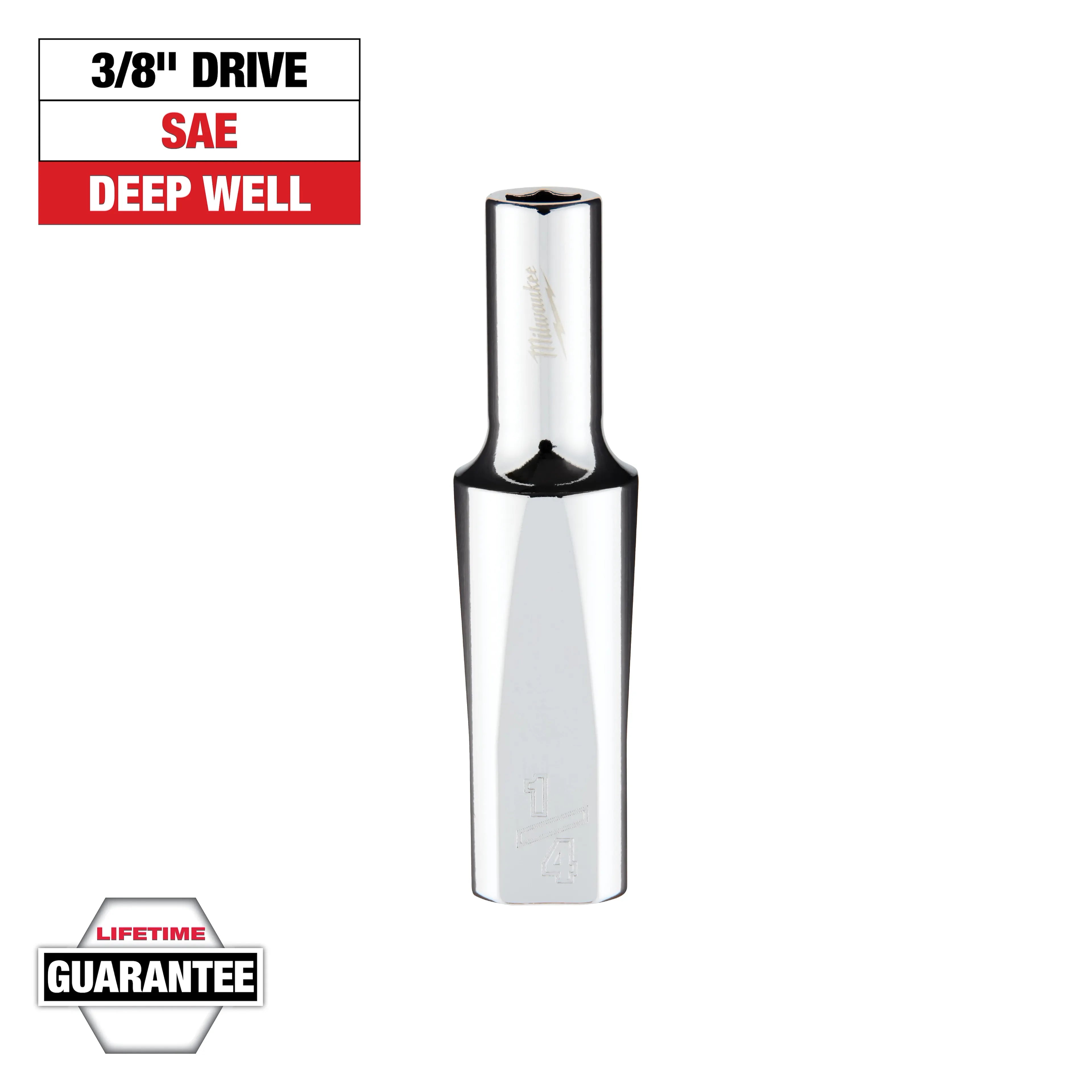 Milwaukee 45-34-9073 3/8 in. Drive 1/4 in. SAE 6-Point Deep Socket - Ace Tool Group - Milwaukee