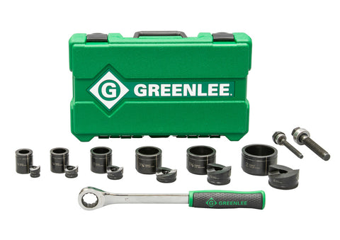 Greenlee 7238SB Knockout Kit with Ratchet and SlugBuster® 1/2" to 2" - Ace Tool Group - Greenlee