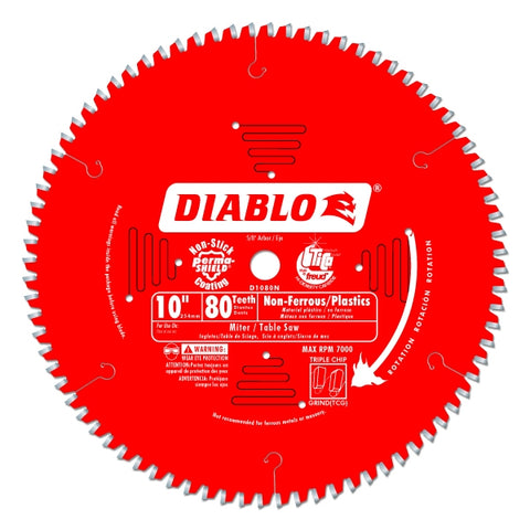 Diablo Tools 10" X 80-Teeth Saw Blade For Medium Aluminum - Ace Tool Group - Diablo