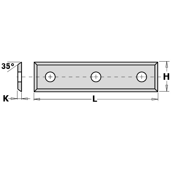 CMT 790.500.09 10-Pcs Standard Insert Knives, 4 Cutting Edges 35¼ - Ace Tool Group - CMT