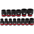 Milwaukee 49-66-7013 14PCSHOCKWAVE Impact Duty 1/2" Drive Metric Standard 6 Point Socket Set - Ace Tool Group - Milwaukee