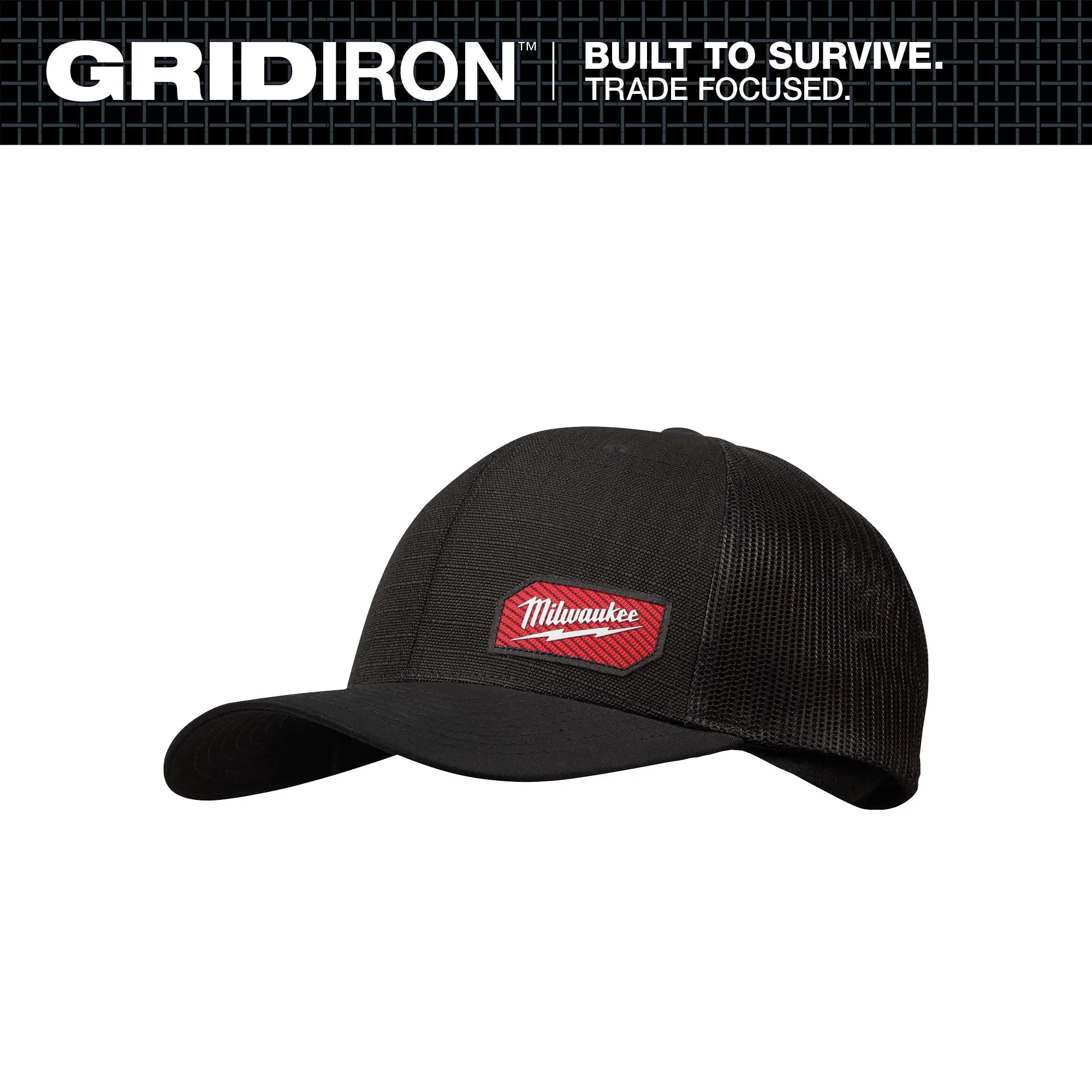 Milwaukee 505B Gridiron Snapback Trucker Hat - Ace Tool Group - Milwaukee