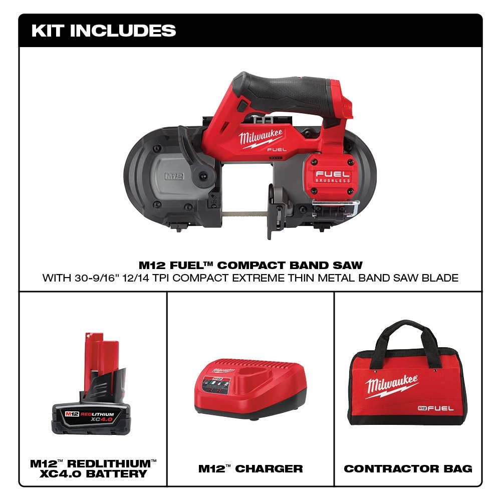 Milwaukee 2529-21XC M12 Compact Band Saw Kit - Ace Tool Group - Milwaukee