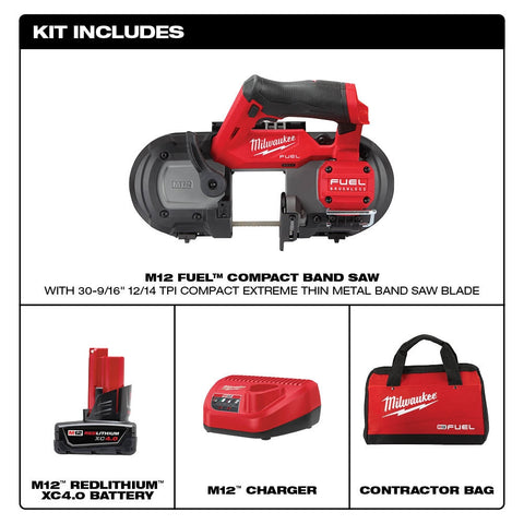 Milwaukee 2529-21XC M12 Compact Band Saw Kit - Ace Tool Group - Milwaukee