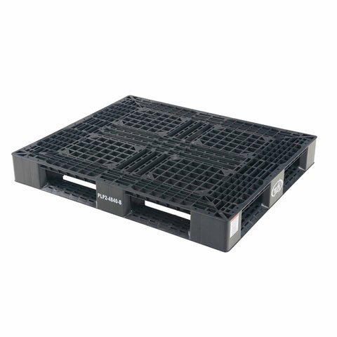 Vestil PLP2-4840-BLACK Black Plastic Pallet 6000 Lb 48 X 40 - Ace Tool Group - Vestil