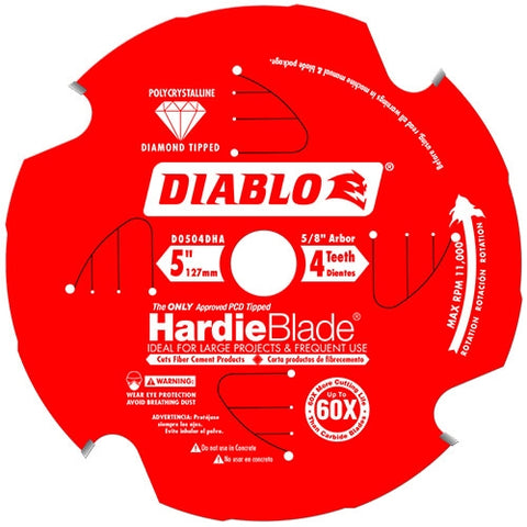 Diablo Tools 5 In. X 4 Tooth (Pcd) Fiber Cement Hardieblade - Ace Tool Group - Diablo