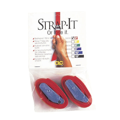 Custom LeatherCraft 2WS02 - 2-Pack 2' Red Web Strap Tie Down - Ace Tool Group - Custom Leathercraft