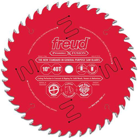 Freud Tools 10" Next Generation Premier Fusion General Purpose Blade - Ace Tool Group - Freud