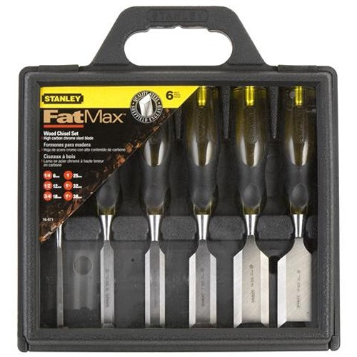 Stanley Fatmax 6 Piece Short Blade Wood Chisel Set