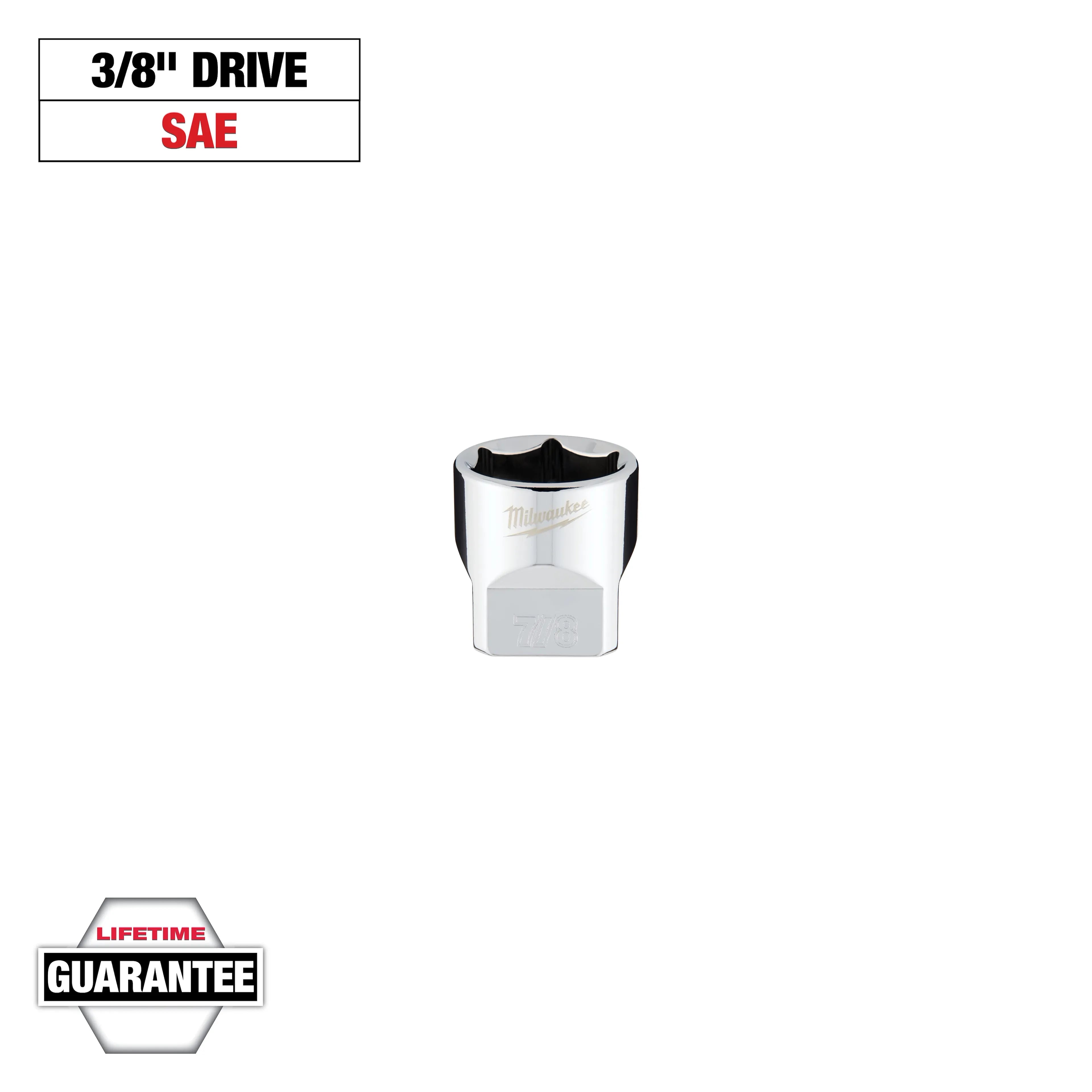 Milwaukee 45-34-9070 3/8 in. Drive 7/8 in. SAE 6-Point Socket - Ace Tool Group - Milwaukee