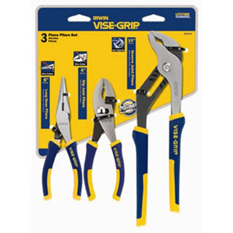 Irwin 2078704 Vise-Grip Pliers Set 3-Piece Traditional ( Blue - Ace Tool Group - Irwin