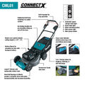Makita CML01Z 40V max ConnectX Brushless 21" Self-Propelled Commercial Lawn Mower (Tool Only) - Ace Tool Group - Makita