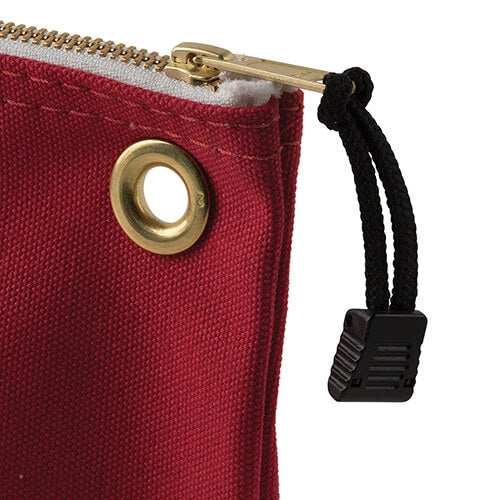 Klein 5539LRED Canvas Bag with Zipper, Large Red - Ace Tool Group - Klein