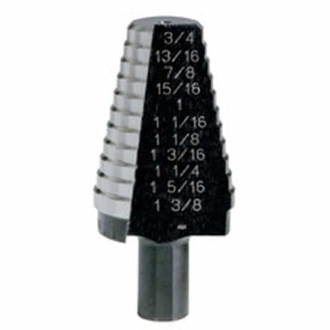 Irwin 10221 Unibit #21 13/16-Inch To 1-3/8-Inch Step-Drill Bit 1/2-Inch Shank - Ace Tool Group - Irwin