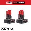 Milwaukee 48-11-2442 M12™ REDLITHIUM™ XC4.0 Battery Two Pack - Ace Tool Group - Milwaukee