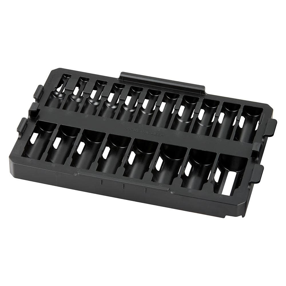 Milwaukee 49-66-6831  Impact Socket 3/8" Dr 19PC MM TRAY ONLY - Ace Tool Group - Milwaukee
