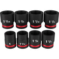 Milwaukee 49-66-7017 8PCSHOCKWAVE Impact Duty 3/4" Drive SAE Standard 6 Point Socket Set - Ace Tool Group - Milwaukee