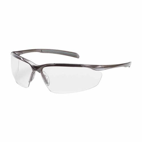 PIP 250-33-1010 Commander Eyewear, Clear Polycarbonate Lens, Anti-Reflective Coating, Semi-Rimless, Gloss Bronze Frame, Non-Slip Nose And Temple -12 Pack - Ace Tool Group - Protective Industrial Products