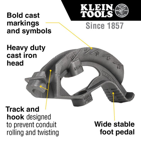 Klein 51609 3/4-Inch Iron Conduit Bender Head - Ace Tool Group - Klein