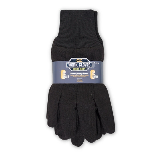 CLC Work Gear PK2014 Brown Jersey Gloves (6 pair/pack) - Ace Tool Group - CLC