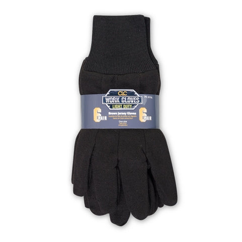 CLC Work Gear PK2014 Brown Jersey Gloves (6 pair/pack) - Ace Tool Group - CLC