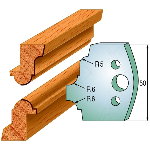 CMT 690.542 Pair of Profiled Knives for Shaper Cutters, 1-31/32-Inch Cutting Length, 5/32-Inch Thickness - Ace Tool Group - CMT