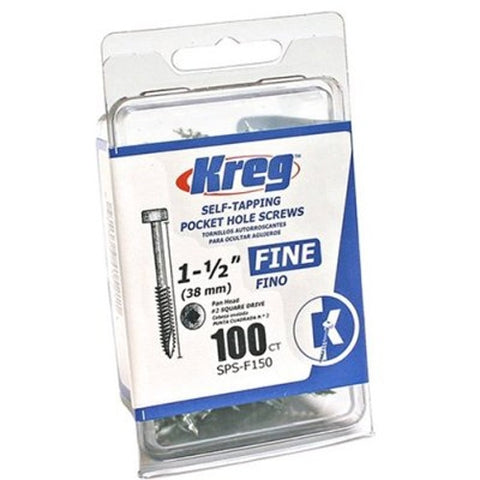 Kreg Pocket Screws - 1-1/2", #6 Fine, Pan-Head, 100ct - Ace Tool Group - Kreg