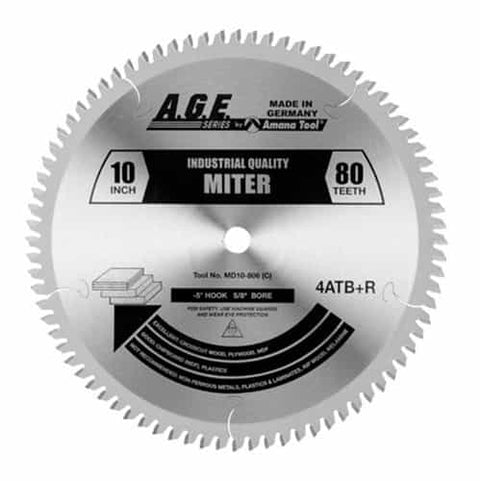 Age Saw Blades Md10-606Tb 10 Inch X 60 Tooth Miter Saw Blade - Ace Tool Group - A.G.E Cutting Tools