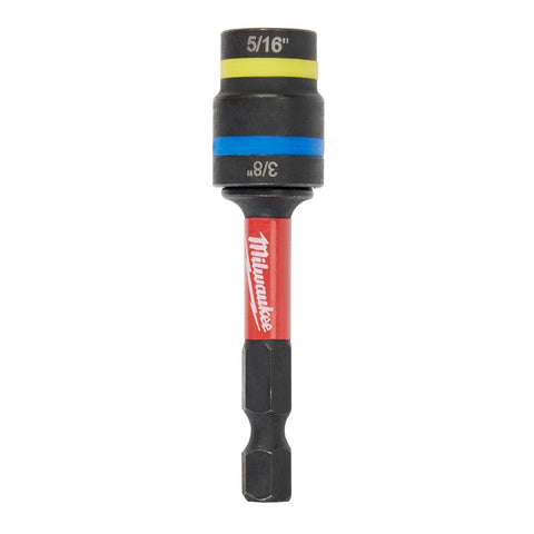 Milwaukee SHOCKWAVE Impact Duty5/16 and 3/8 x 2-1/2 QUIK-CLEAR2-in-1 Magnetic Nut Driver - Ace Tool Group - Milwaukee