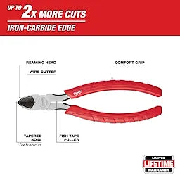 Milwaukee 48-22-6107 7" Comfort Grip Diagonal Cutting Pliers - Ace Tool Group - Milwaukee