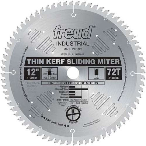 Freud Tools 12" Thin Kerf Sliding Compound Miter Saw Blade - Ace Tool Group - Freud