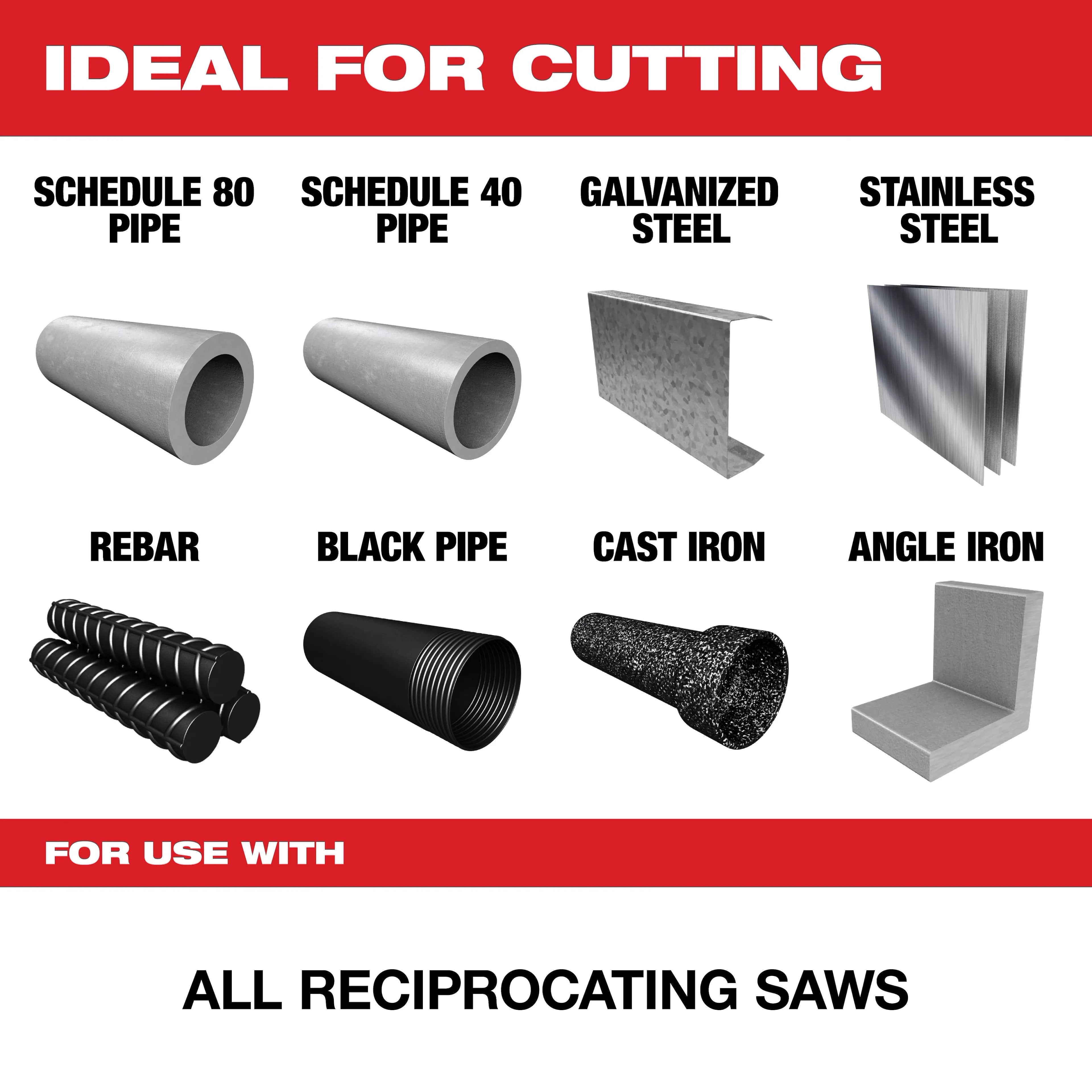 Milwaukee 48-00-5562 9 in. 8 TPI Torch Blade 5pk - Ace Tool Group - Milwaukee