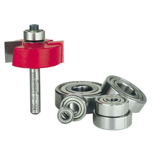 Freud Tools Flush, 1/8",1/4",5/16",3/8",7/16",1/2" Depth Rabbeting Bit With Bearings - Ace Tool Group - Freud