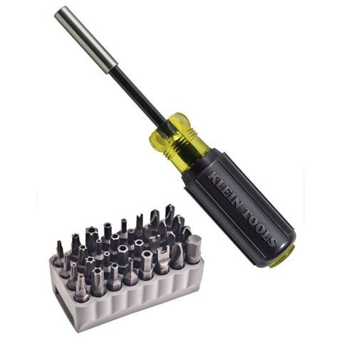 Klein Tools 32510 Magnetic Screwdriver with 32-Piece Tamperproof Bit Set - Ace Tool Group - Klein