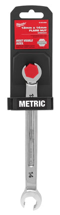 Milwaukee 45-96-8352 13mm X 14mm Double End Flare Nut Wrench - Ace Tool Group - Milwaukee