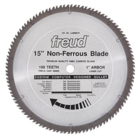 Freud Tools 15" Thick Stock Aluminum Metal Blade - Ace Tool Group - Freud