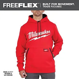 Milwaukee 352R-S Midweight Pullover Hoodie - Logo Red S - Ace Tool Group - Milwaukee