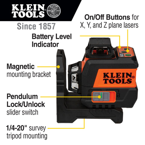 Klein Tools 93CPLG Compact Green Planar Laser Level - Ace Tool Group - Klein