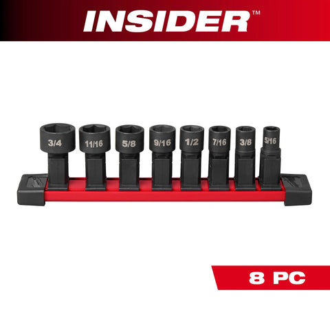 Milwaukee 49-16-1640 INSIDER Box Ratchet Socket SAE Set 8PC - Ace Tool Group - Milwaukee