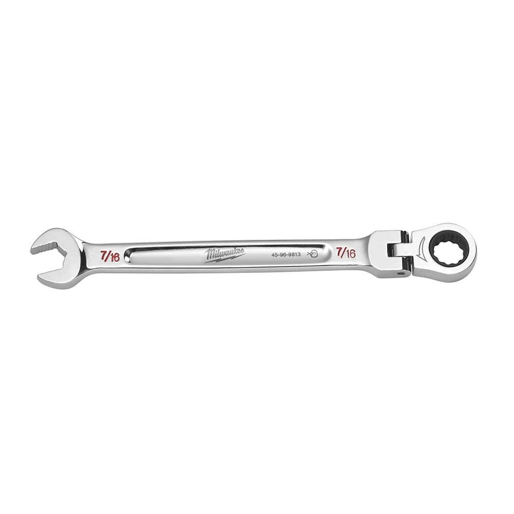 Milwaukee 45-96-9813 7/16in. Flex Head Combination Wrench - Ace Tool Group - Milwaukee