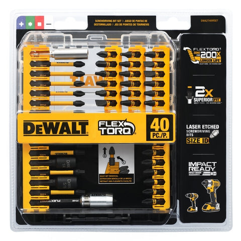 DEWALT Impact Ready FlexTorq Screwdriver Bit Set (40-Piece) - Ace Tool Group - DeWalt
