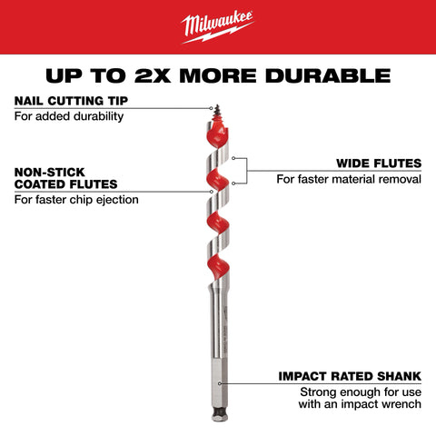 Milwaukee 7/8" x 18" Ship Auger Bit