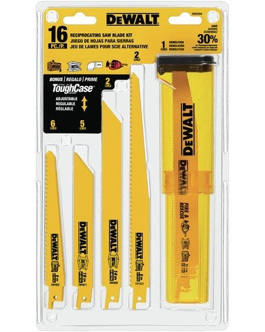 Dewalt Dw4899 16 Piece Bi-Metal Reciprocating Saw Blade Set - Ace Tool Group - DeWalt
