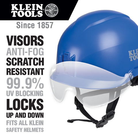 Klein VISORCLR Safety Helmet Visor, Clear - Ace Tool Group - Klein