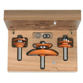 CMT 800.517.11 3-Piece Cove Raised Panel Set in Hardwood Case, 1/2-Inch Shank - Ace Tool Group - CMT