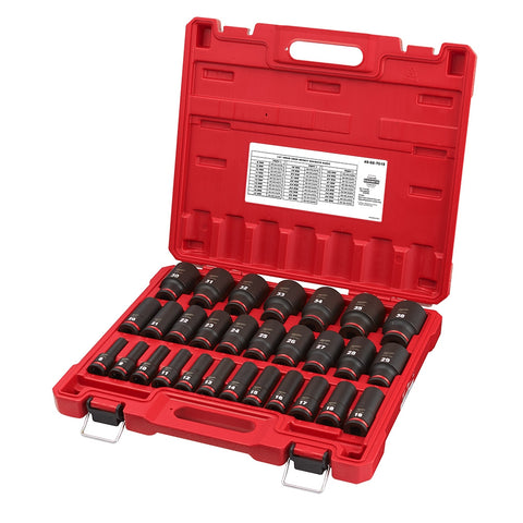 Milwaukee 49-66-7015 29 pc. 1/2 in. Metric Socket Set - Ace Tool Group - Milwaukee