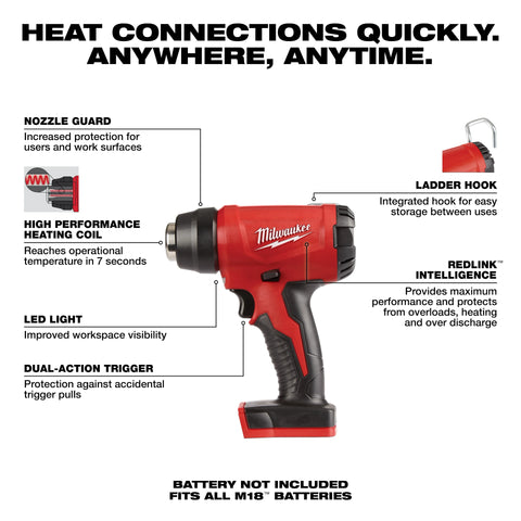 Milwaukee 2688-20 M18 COMPACT HEAT GUN - BARE TOOL
