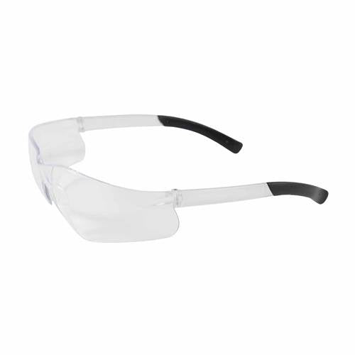 PIP 250-06-0080 Zenon Z13 Eyewear, Clear Polycarbonate Lens, Uncoated, Clear Temples W/ Rubber Tips, Molded Nose Bridge, 10 Base Curve -12 Pack - Ace Tool Group - Protective Industrial Products