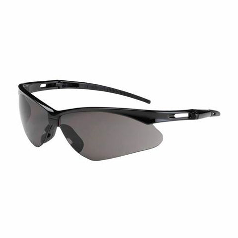 PIP 250-AN-10112 Anser Eyewear, Gray Polycarbonate Lens, Anti-Scratch, Black Frame, Radiused Temples W/ Rubber Tips, Soft Rubber Nosepiece, Includes -12 Pack - Ace Tool Group - Protective Industrial Products