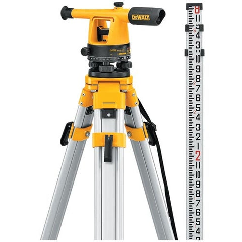 Dewalt Dw090Pk 20X Builders Level Package - Includes Tripod, Grade Rod, Plumb Bob, Kit Box - Ace Tool Group - DeWalt